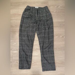 NATIVE YOUTH Black and White Houndstooth Trousers